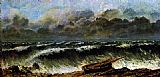 Gustave Courbet Canvas Paintings - The waves